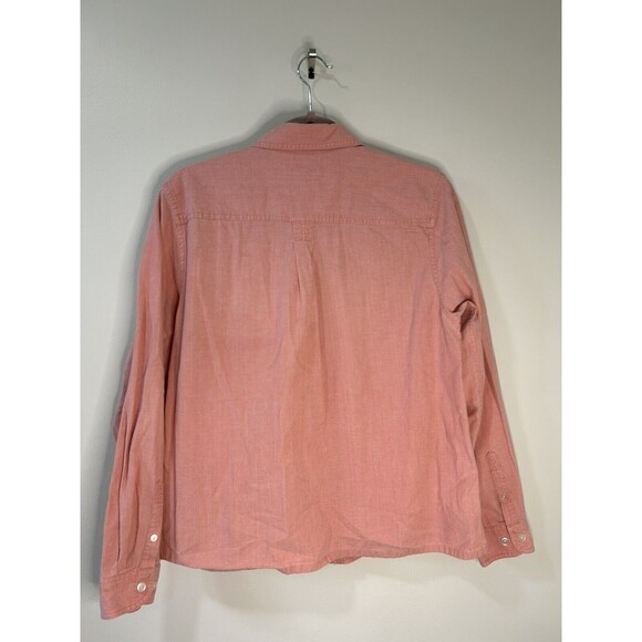 L.L. Bean Womens Size Small Pink Button Up Long Sleeve Shirt 100% Cotton - Picture 4 of 4